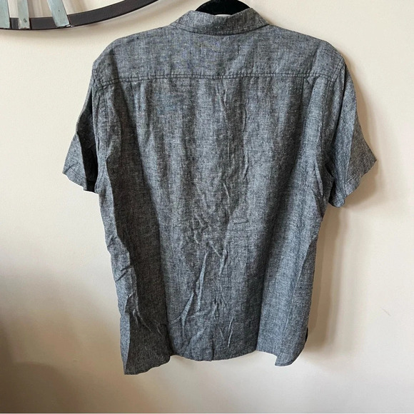 Outerknown Gray Hemp Blend Short Sleeve Button Down Shirt 26152 - Picture 6 of 9
